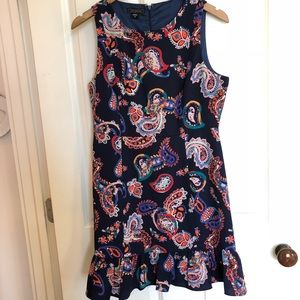 Metaphor Blue Paisley Dress Size 8‎ NWOT